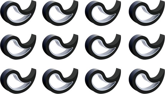 Deurstopper en Raamstopper Set - 12 Stuks in Zwart | bol