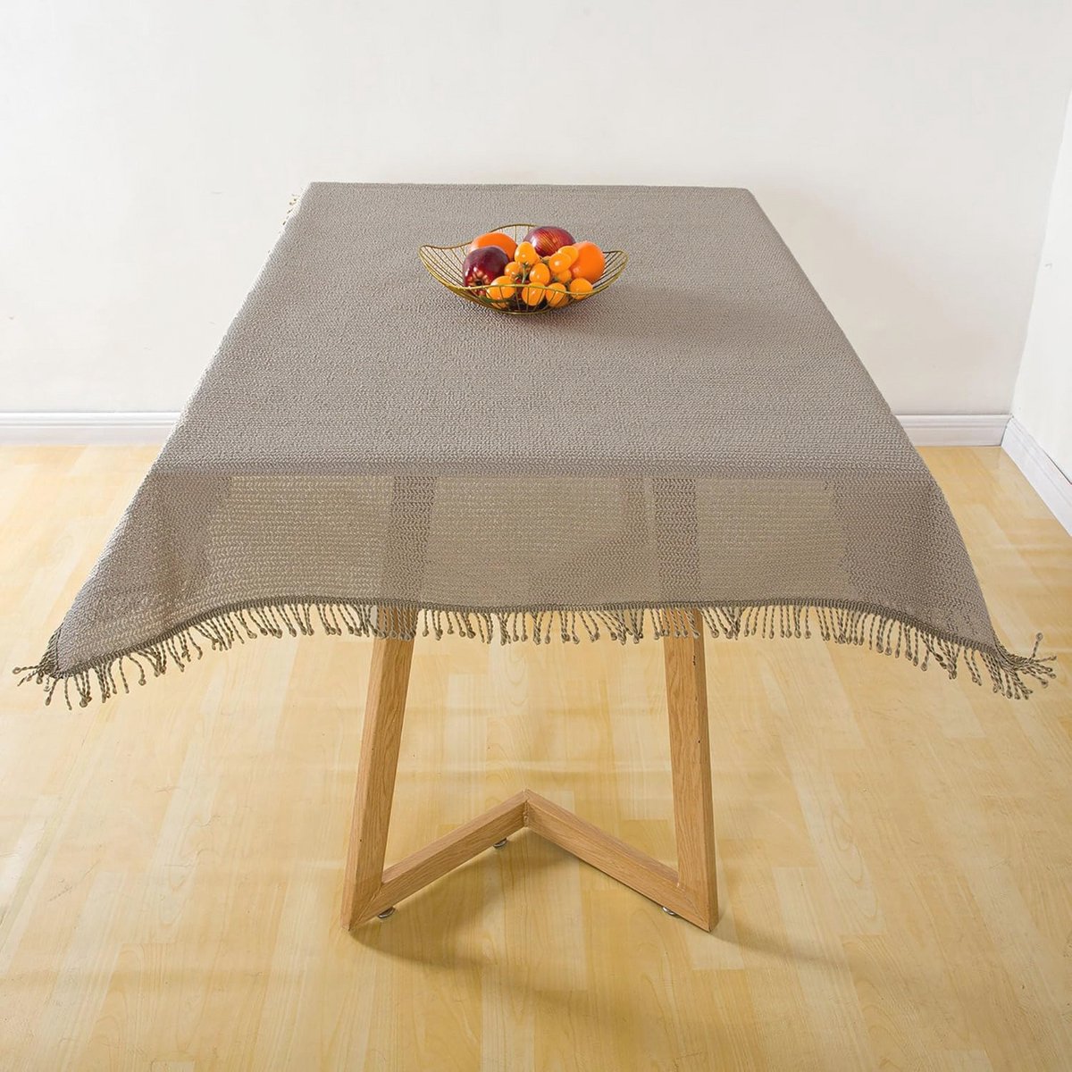 Rechthoekig Tafelkleed voor Buiten, Antislip en Weerbestendig, 130 x 160 cm, Beige