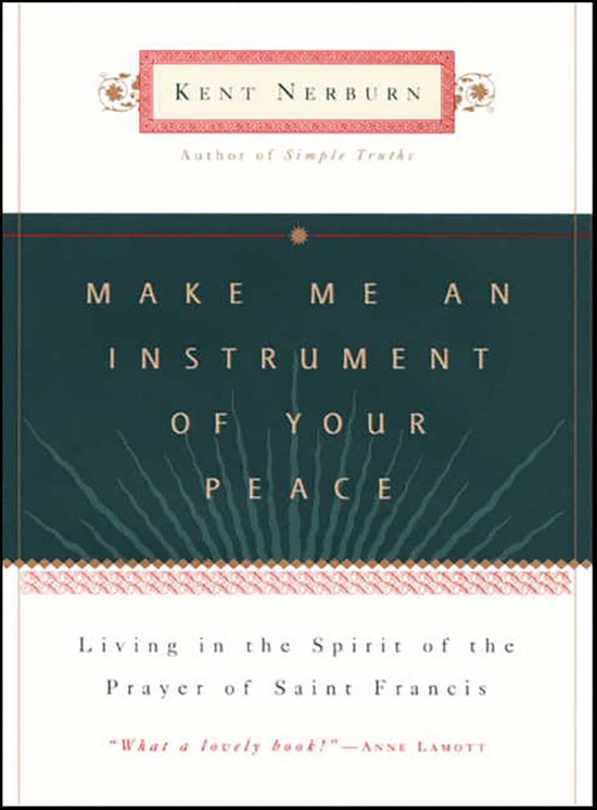 Boekomslag met de titel 'Make Me an Instrument of Your Peace' in witte letters op een donkergroene achtergrond.
