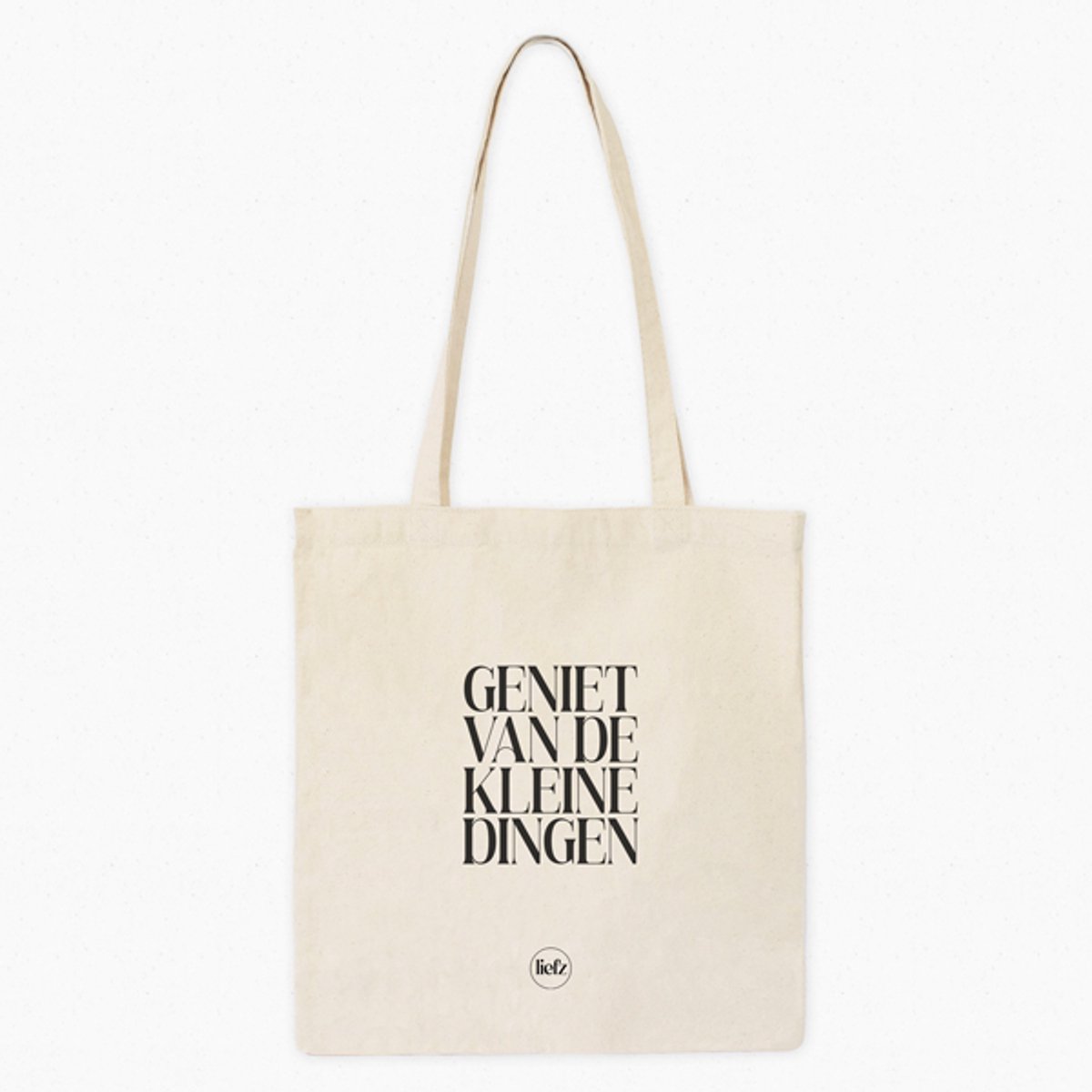 Katoenen tas | Geniet van de kleine dingen | Draagtas | Shopper