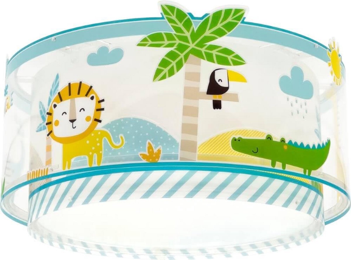 Kinder Plafondlamp Dieren Oerwoud – Sfeervolle Kindermotief voor Jongens en Meisjes