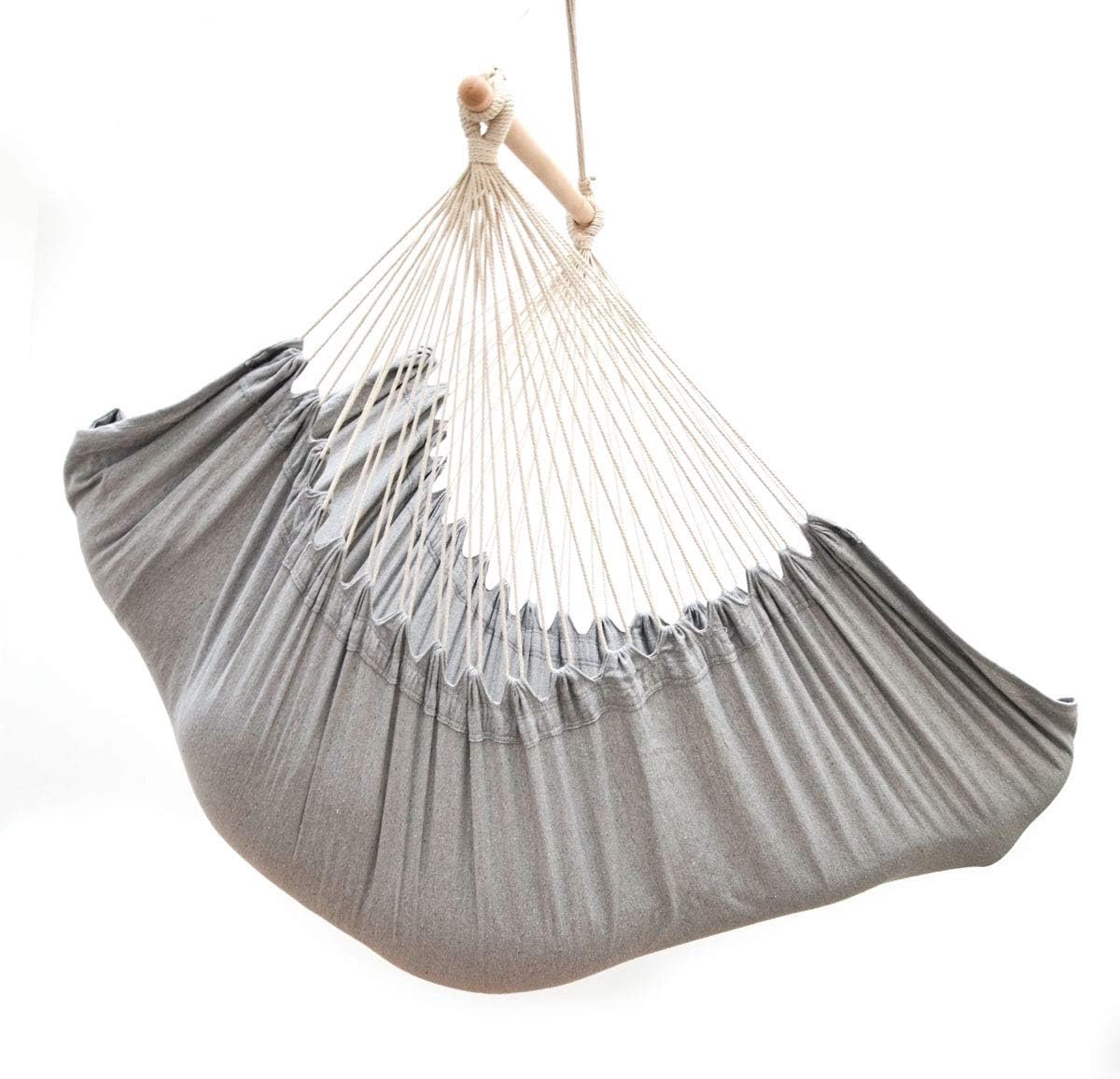 XXL Hangstoel met Kussen en Zijvak - Grote Ligstoel voor Binnen en Buiten - 220x120 cm - Draagkracht 150 kg