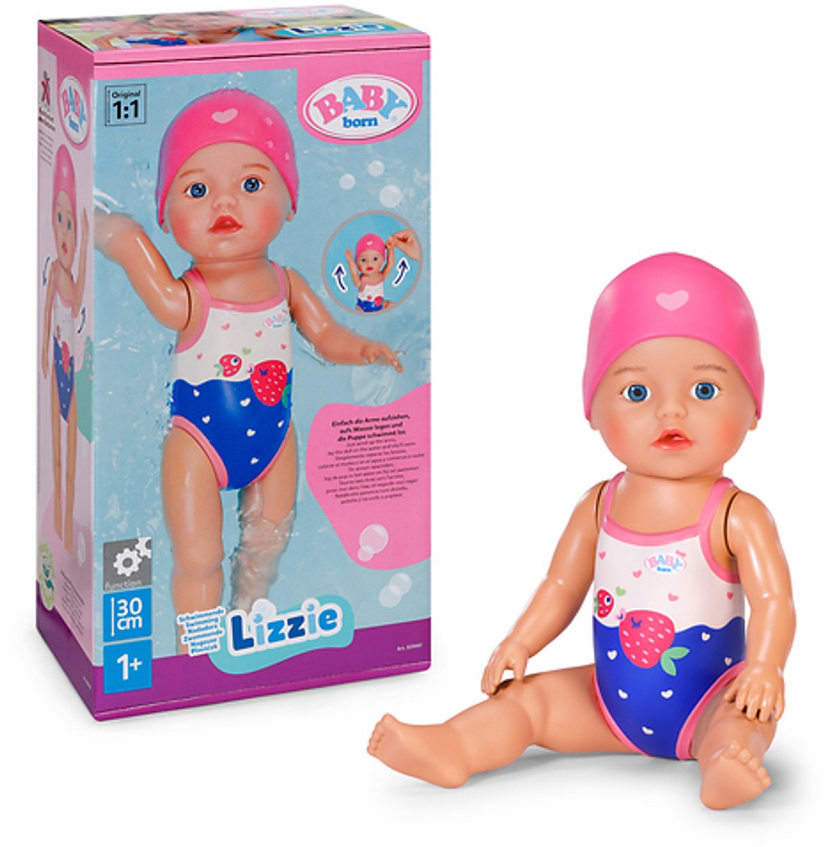 BABY born Zwemmende Lizzie (30 cm)