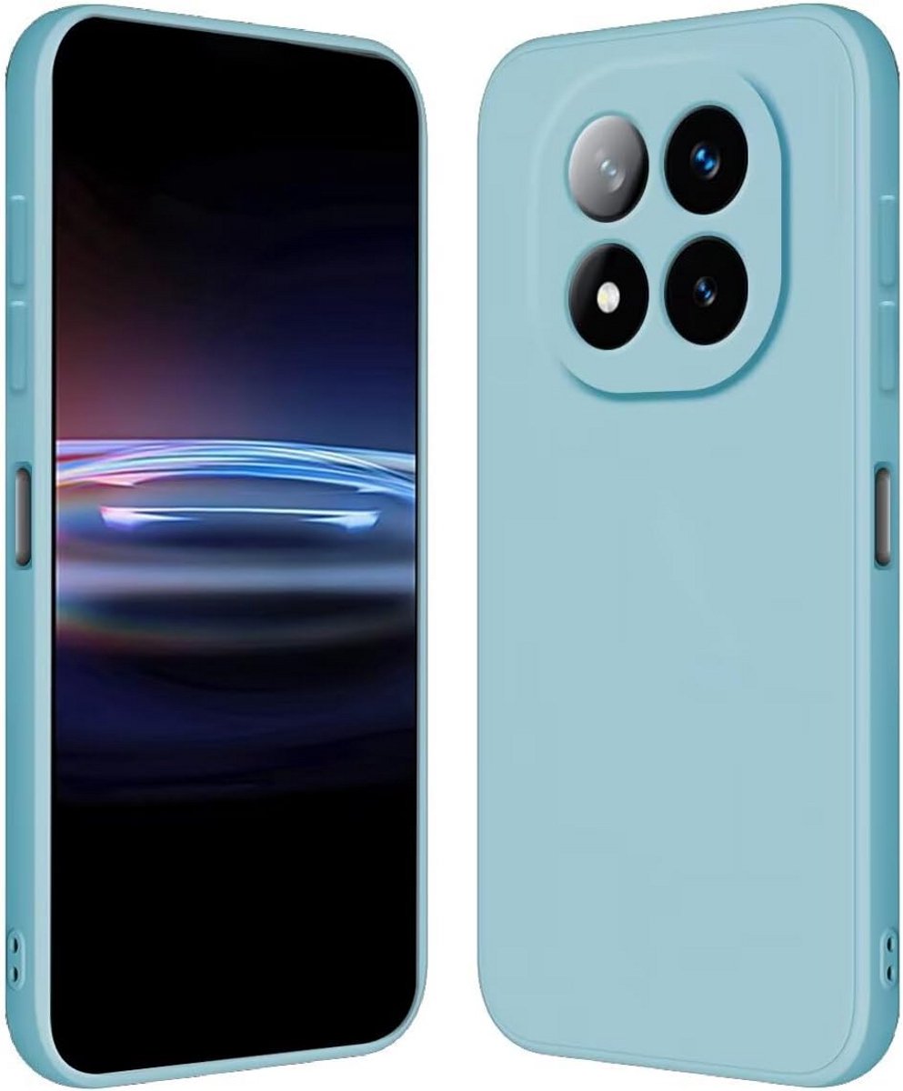 Zachte TPU Siliconen Hoesje voor Redmi Note 14 Pro+ Plus 5G Lichtblauw