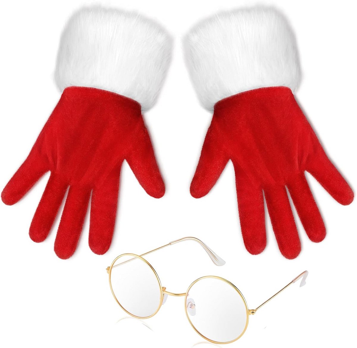 Groene Pluche Kerstmis Wanten - Feestelijke Monster Kostuum Accessoires voor Heren & Dames