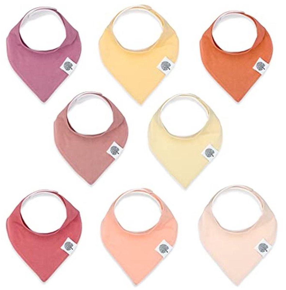 Zachte en stijlvolle bandana slabbetjes - 8 stuks voor jongens, meisjes en unisex