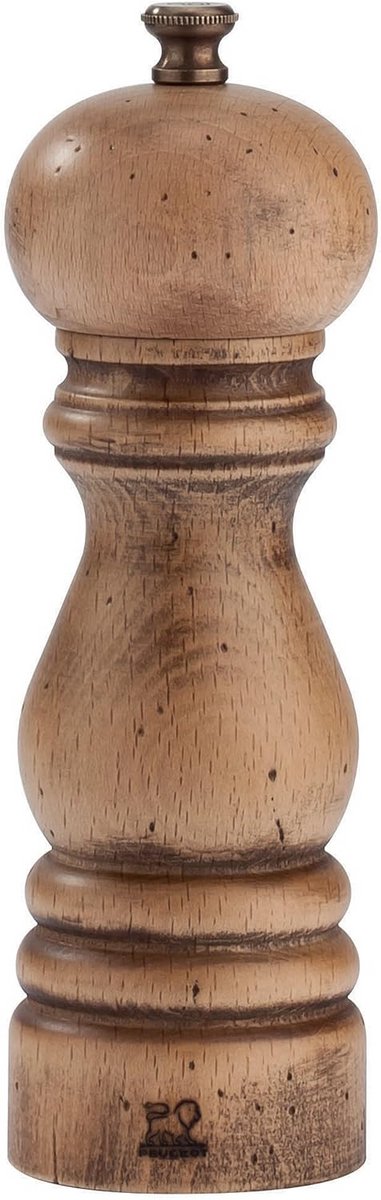 Houten Zoutmolen Antiek Model Hoog 18 cm - Solide Beukenhout