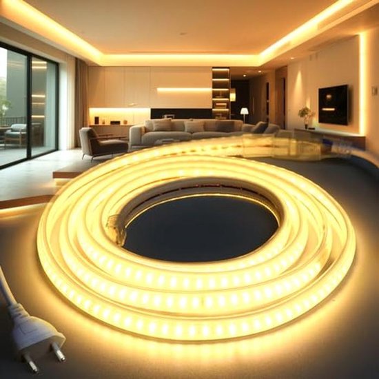 Neon LED Strip - Warm Wit 3000K - 50 Meter in één rol(1x 50meter