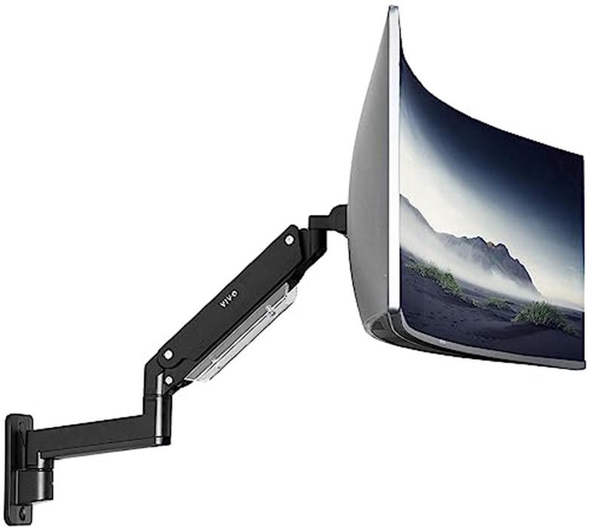 Heavy-duty monitorarm voor ultrabrede schermen tot 49 inch met pneumatische hoogteverstelling
