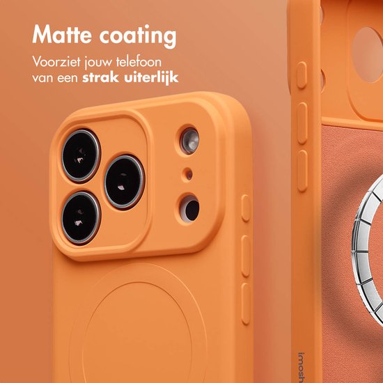 Coque imoshion - Compatible avec iPhone 17 Pro Max - Coque arrière colorée compatible MagSafe - Orange fluo
