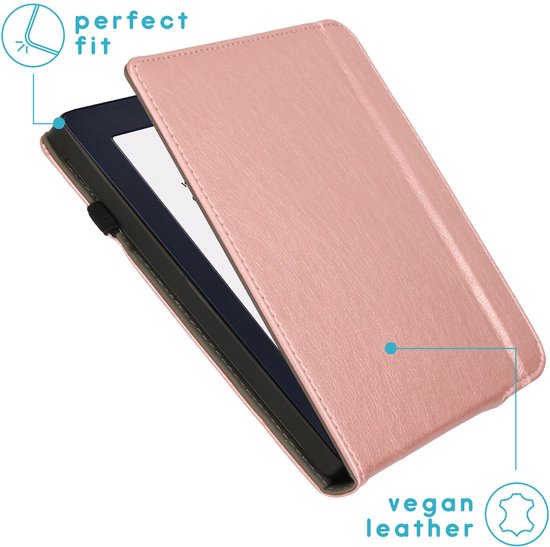 Hoesje geschikt voor Kobo Libra 2 E-reader - iMoshion Stand Flipcase - Ook geschikt voor Tolino Vision 6 - Rose Goud van Hoesje  — afbeelding 2