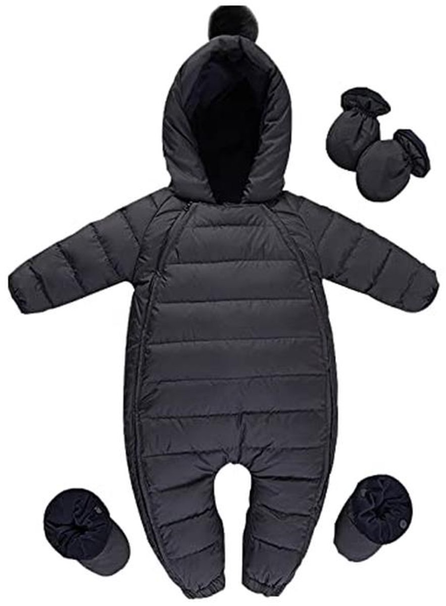 Hooded Baby Jumpsuit Snowsuit Romper voor 3-24 Maanden