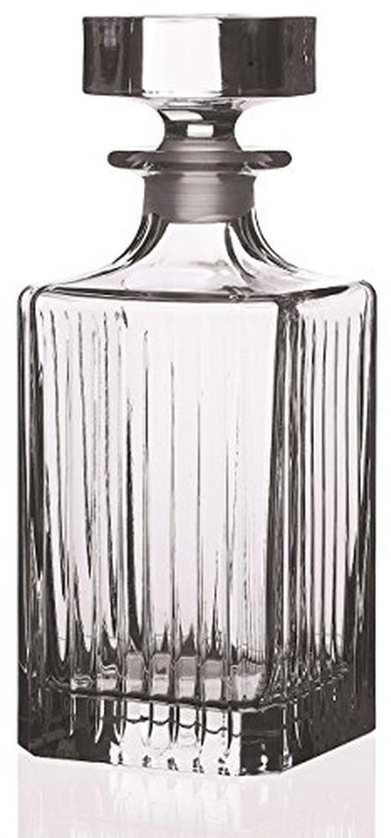 Timeless Whisky Fles - Transparant 75 cl - Vierkante Geluidsglas