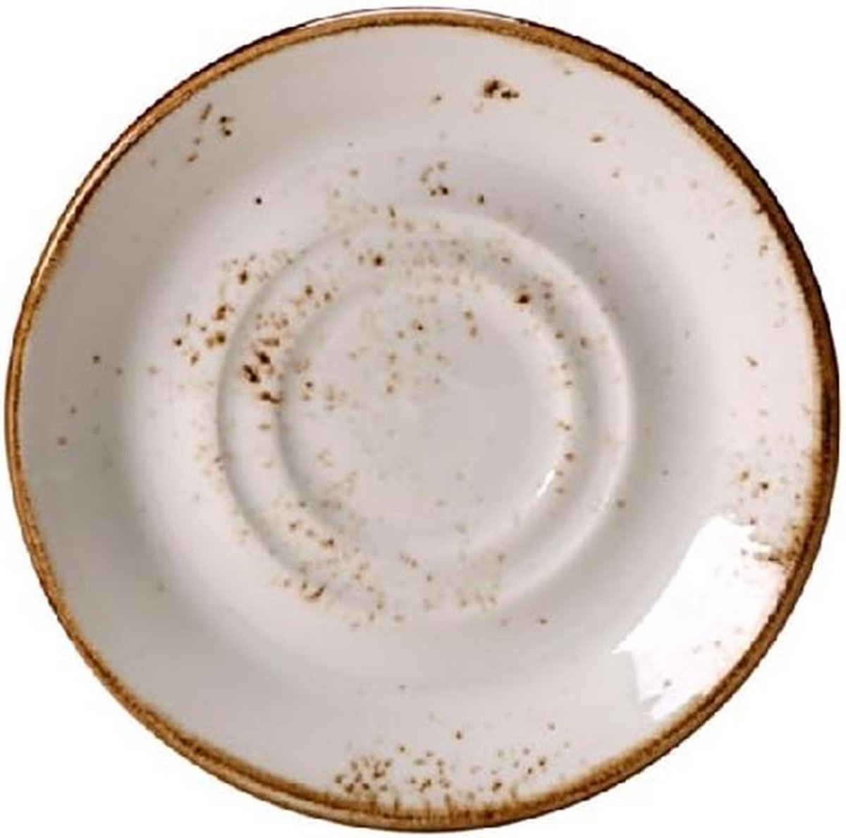 Dubbele Well Theeschotel Wit 14.5 cm Keramiek