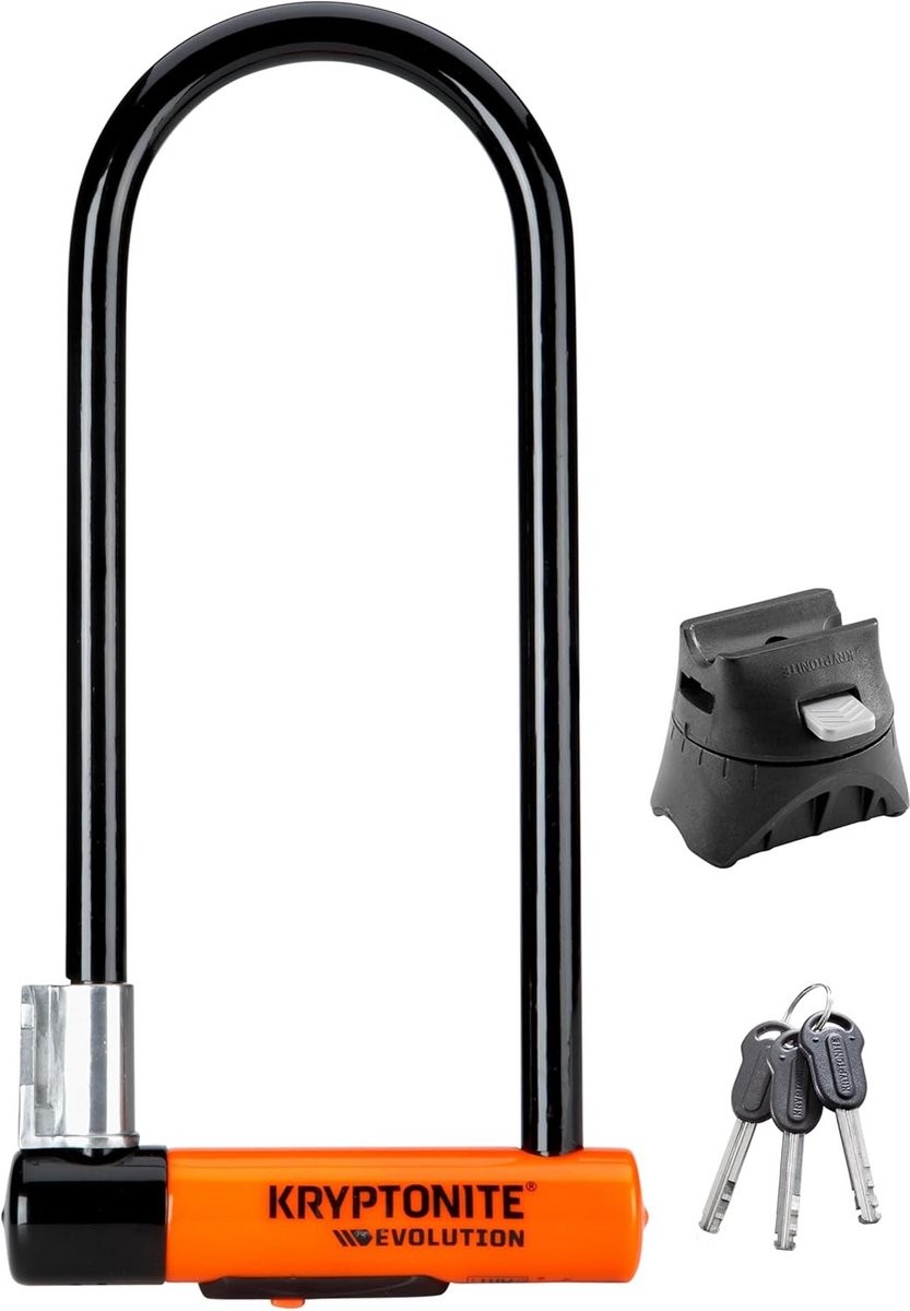 Beugelslot 11 mm Dikte met Flexframe - Antidiefstal Beveiliging voor Fietsen - Zwart/Oranje