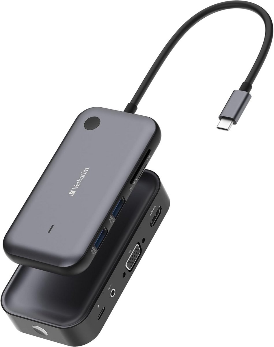 Draadloze USB-C Display Adapter met Ingebouwde Hub voor Schermdeling (1080P)