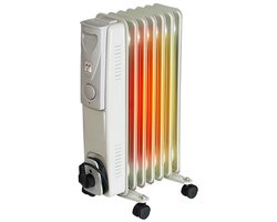 Elektrische Radiator 2500W met Thermostaat - Mobiele Verwarming voor Thuis
