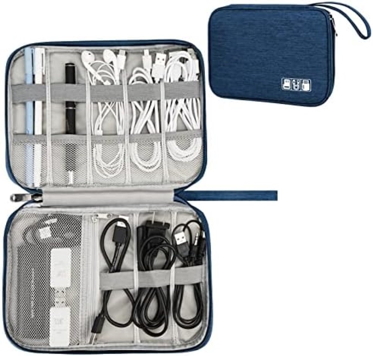 Compacte Reisorganizer voor Elektronica en Kabels