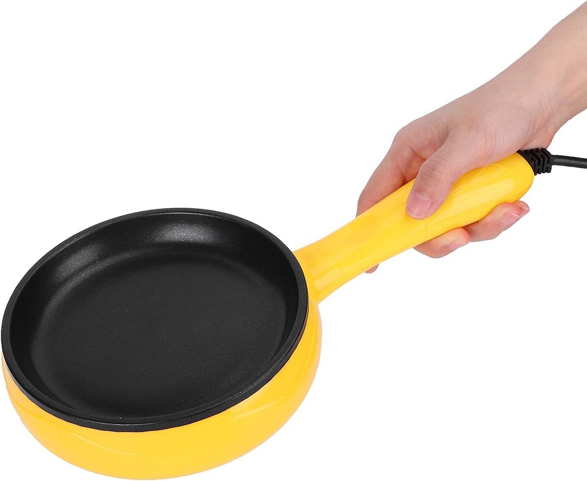 Elektrische Mini Braadpan met Anti-Aanbaklaag voor Omelet, Pannenkoeken en Reizen