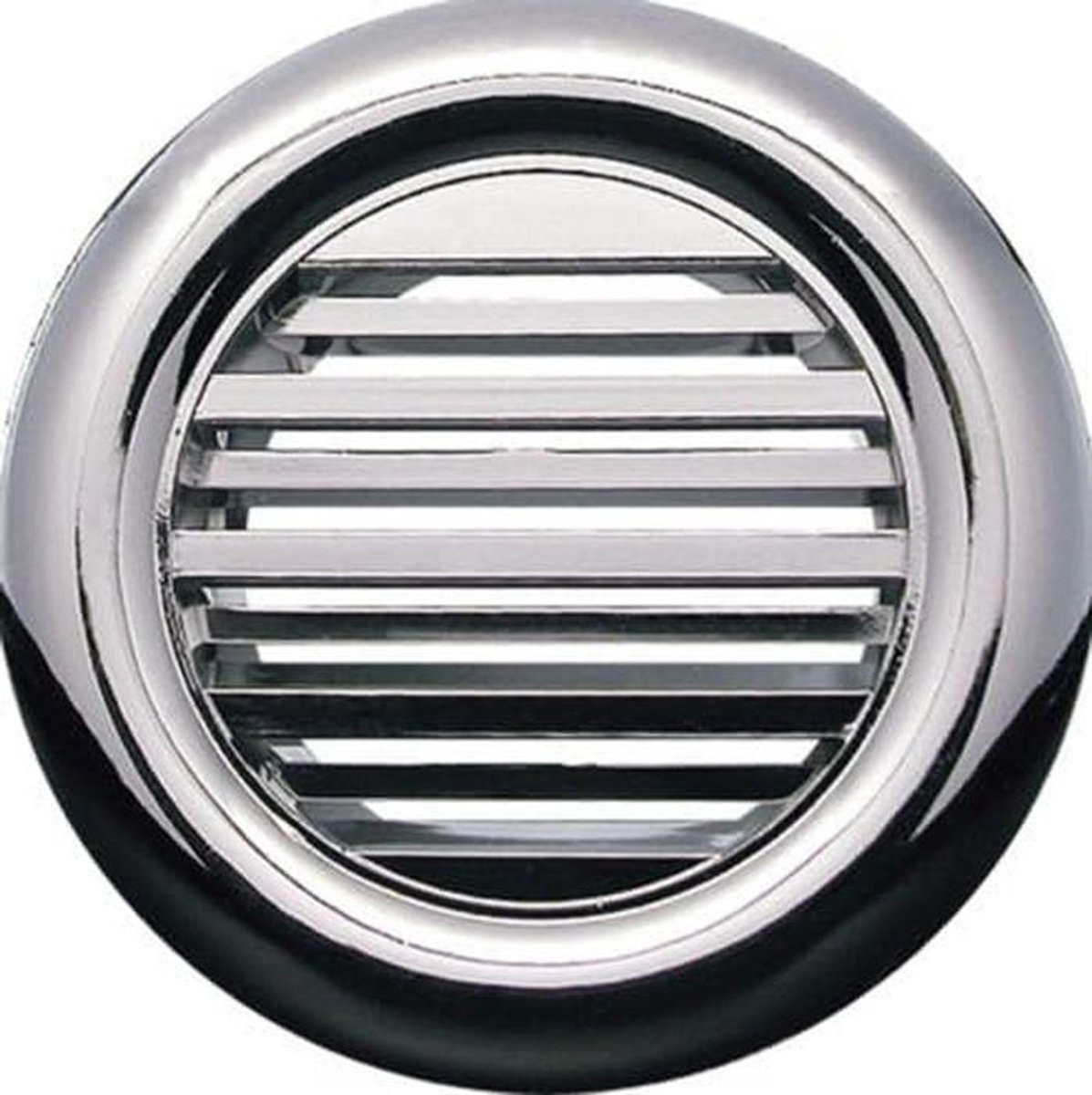 2x Ronde Ventilatie Rooster Ø40mm Zilver Chroom met Insectennet - Luchtrooster Toevoer Afvoer