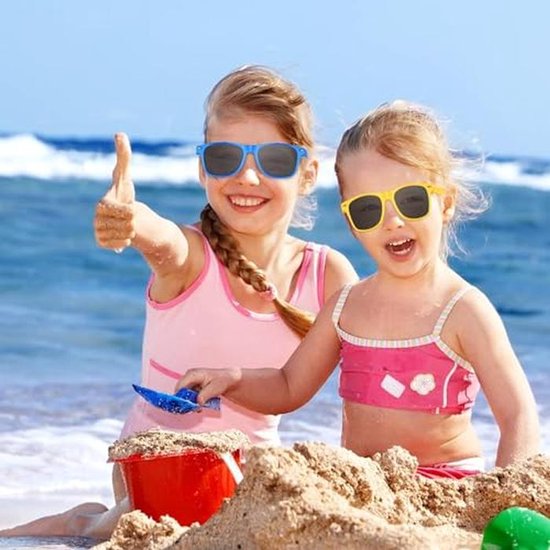 24 Stuks Neon Zonnebrillen in 12 Kleuren voor Kinderen - UV400 Bescherming voor Feesten en Zomeractiviteit van Konsait — afbeelding 5
