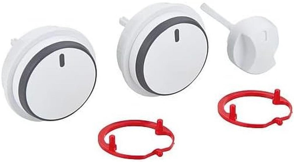 Set van 3 Witte Knoppen voor CV-ketel (3-delige Set)