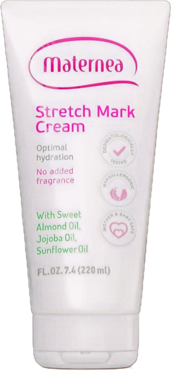 Maternea Anti-Stretch Mark Cream - 150 ml - Crème tegen Striae & Zwangerschapsstriemen - Hypoallergeen