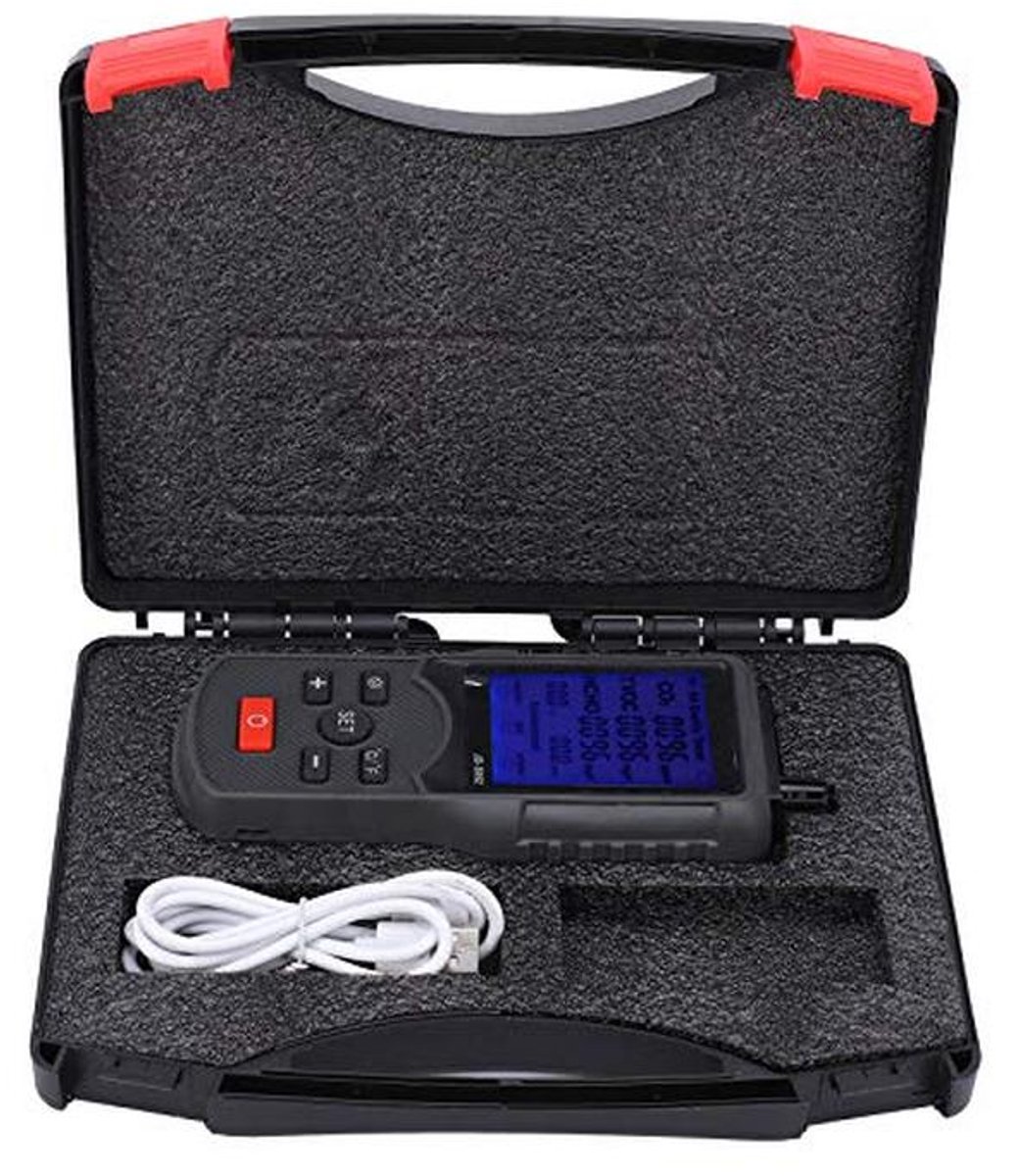 Luchkwaliteitsmonitor CO2 TVOC Temperatuur Vochtigheid Detector - Professionele Meter voor Binnen en Buiten