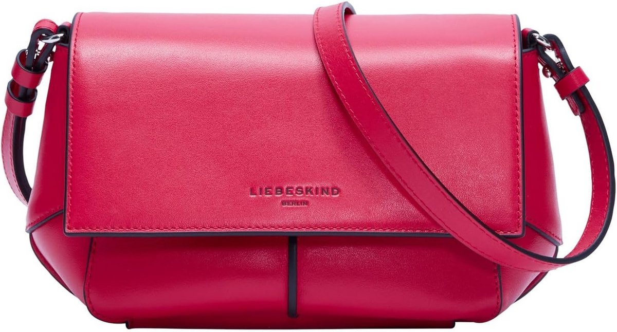 Kleine Leren Crossbody Tas voor Dames – Verstelbare Riem – Lemonade Roze