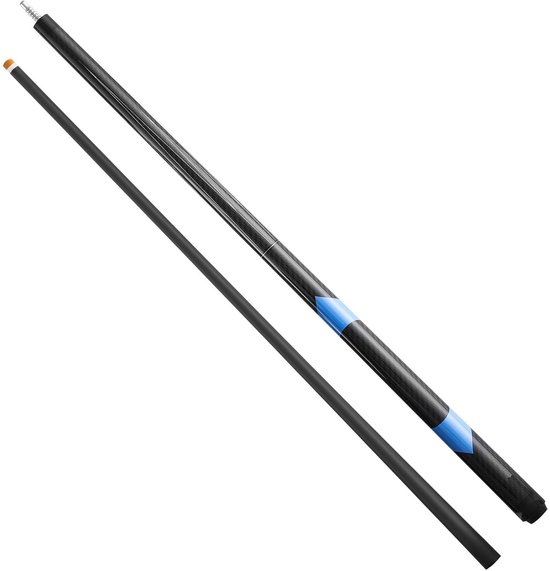 Biljartkeu - Koolstofvezel Poolkeu - 147,3 cm - 538 g - Geperste Bakelieten Tip - ABS Verbindingsring - Geschikt voor Pool & 9-Ball — afbeelding 4