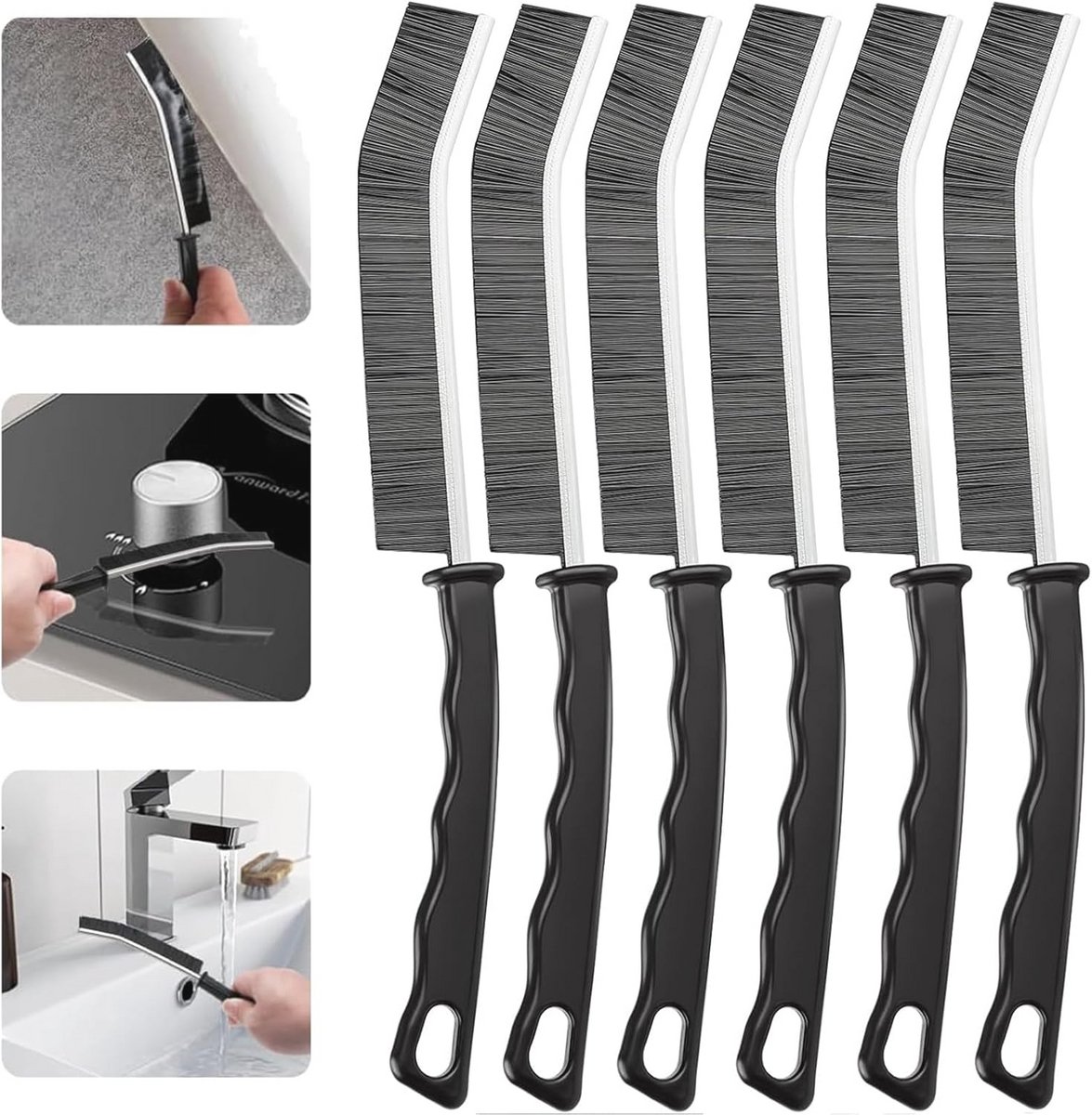 Veeleisende voegenborstel voor effectieve reiniging in keuken en badkamer