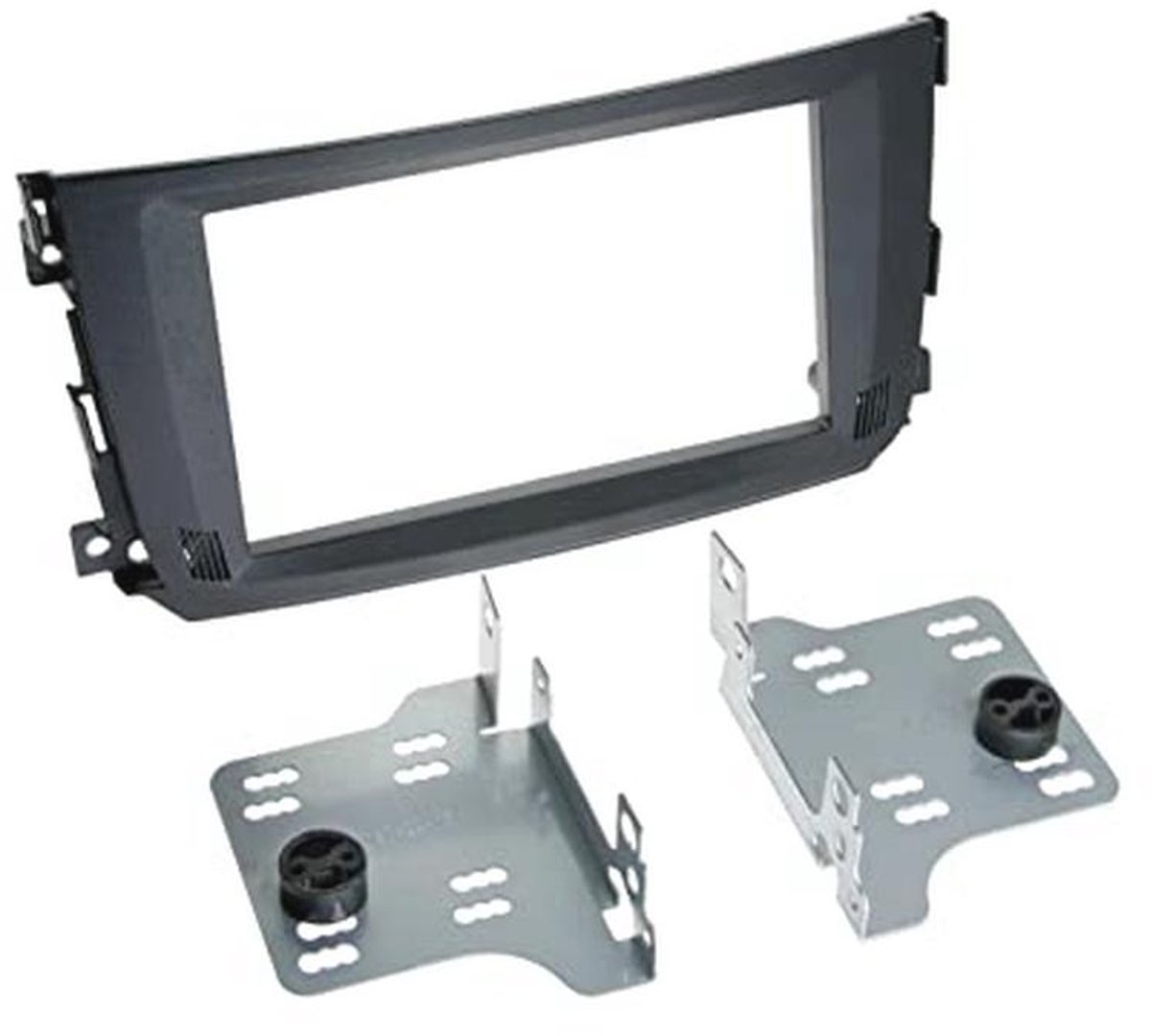 2-DIN Radioframe voor Smart ForTwo Facelift - Zwart