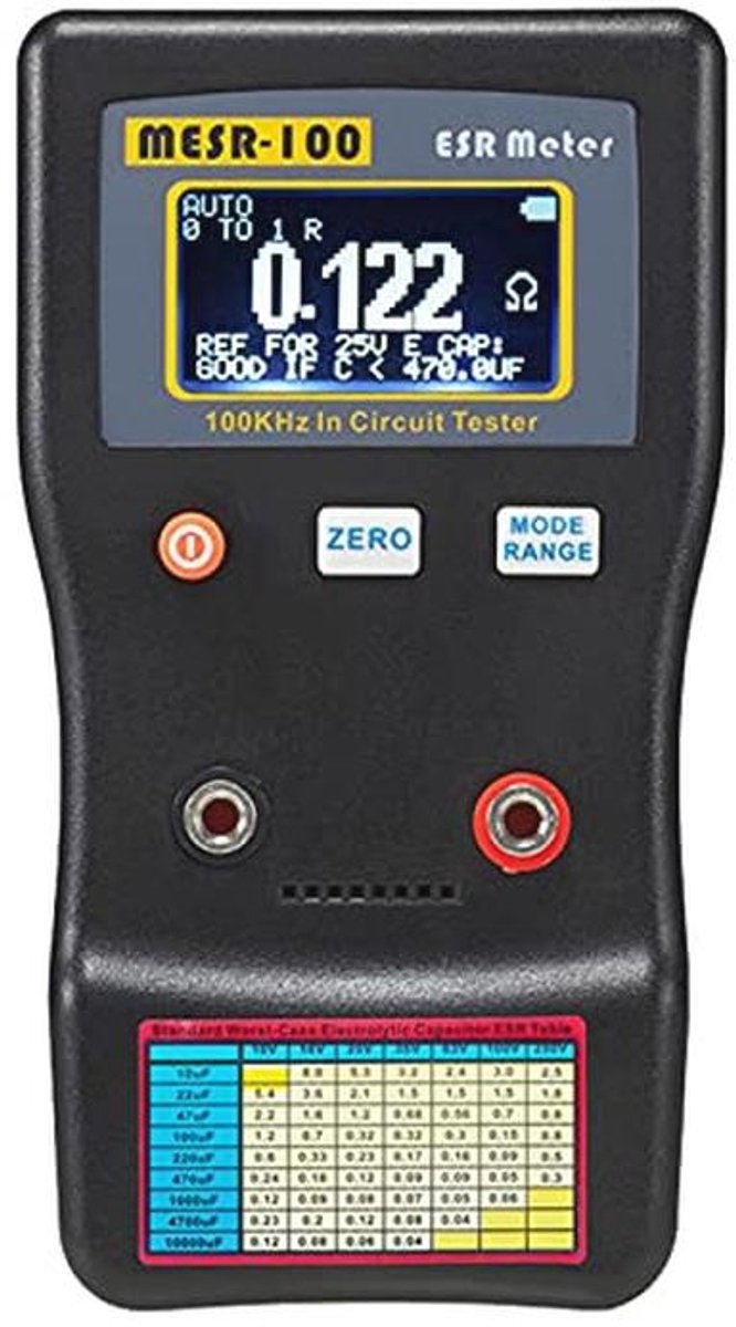 Digitale ESR Meter voor Weerstands- en Capaciteitstests - Automatisch Bereik 0,001R tot 100R