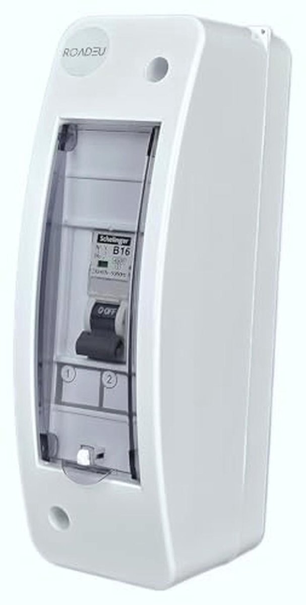 Circuit Breaker B16A 1P 230V - 2-Weg Beveiligingsschakelaar voor Wandmontage