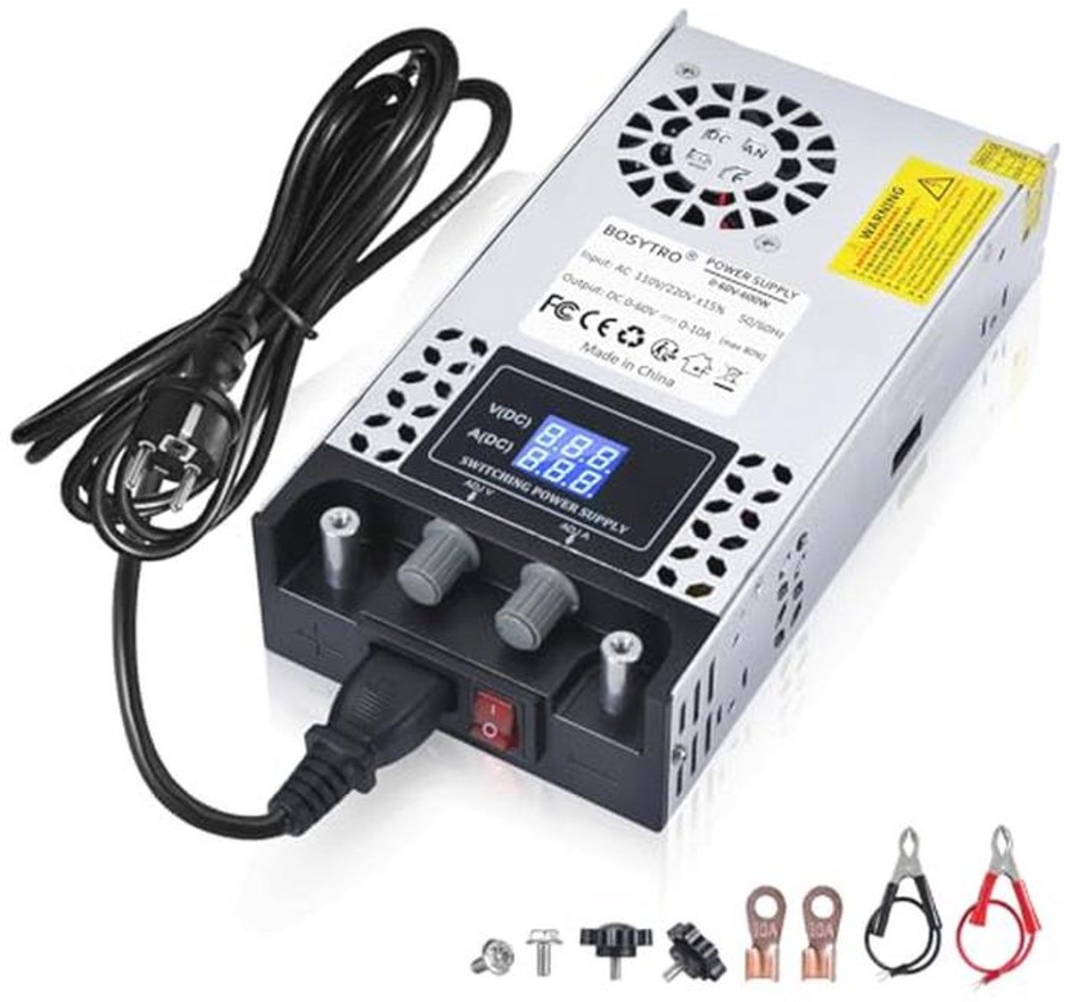 Regelbare Voeding 0-60V 0-10A 600W voor LED-strips, CCTV, 3D-printers en Laboratoriumgebruik