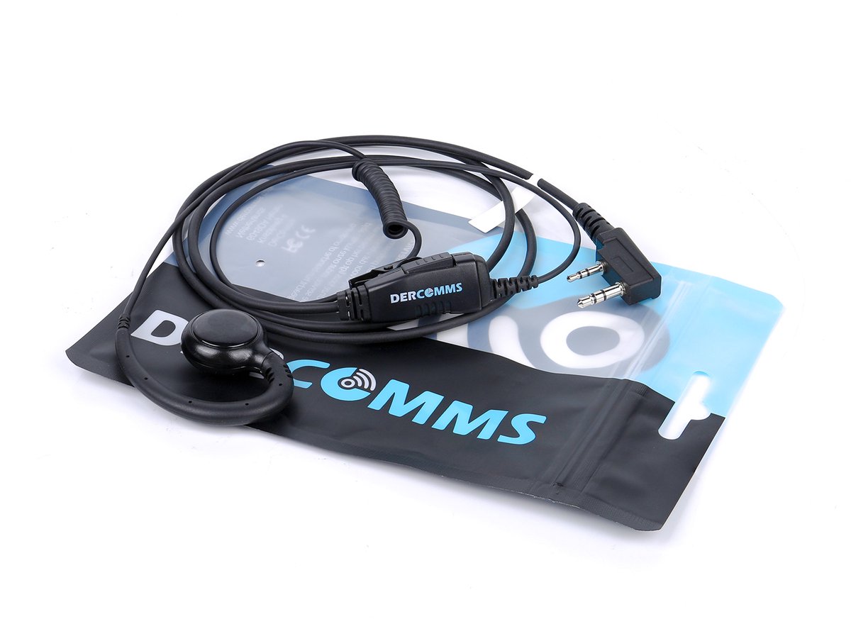 DerComms® Portofoon oortje voor Kenwood TK3201, TK3501, TK3401, TK3701, NX1200, NX1300, PKT300