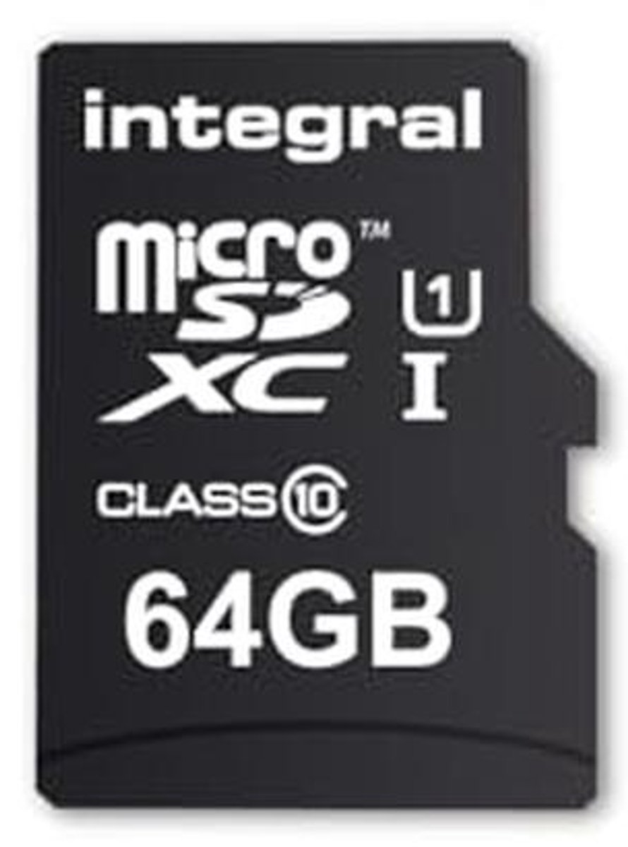 64GB microSDXC Geheugenkaart Class 10 UHS-1 voor Tablets en Smartphones - Tot 90 MB/s