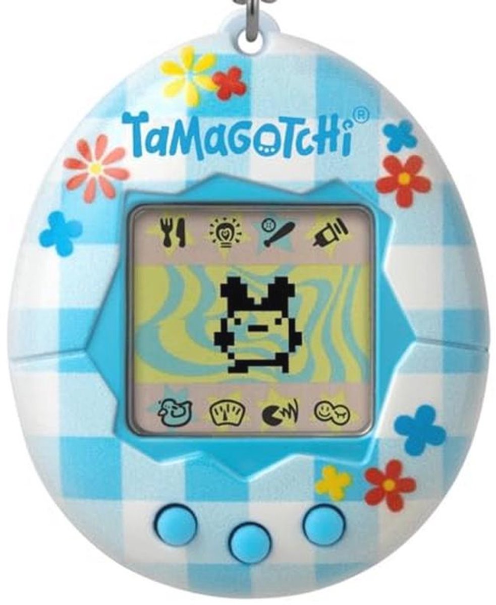 Tamagotchi Digitale Huisdier Met Ketting - Flower Gingham