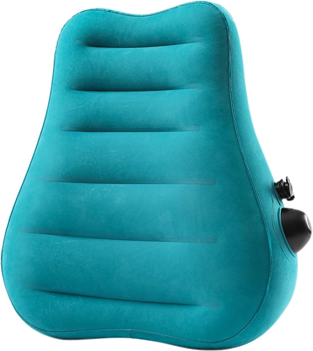 Opblaasbaar Campingkussen - Ultralicht Reiskussen - 44x40 cm Formaat - Ergonomisch Luchtkussen - Nekondersteuning - Voor Wandelen - Backpacken - Strand - Kantoor - Auto - Vliegreis - Blauwe Kleur - Snel Opblaasbaar - Makkelijk Op te Berg