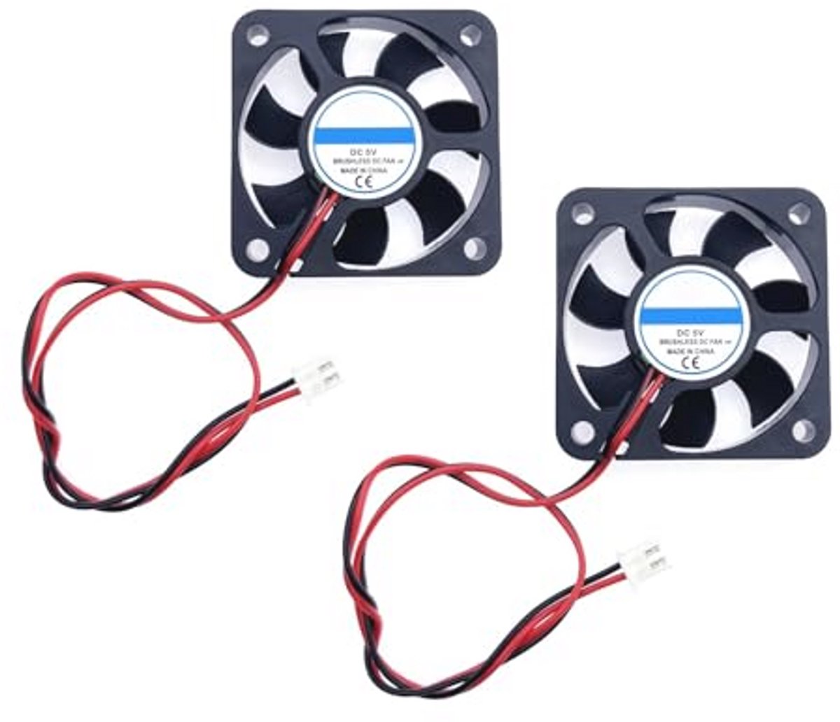 Mini-Ventilator 50x50mm 2-Polig DC 12V Stille Borstelloze Ventilator voor PC en 3D-Printer
