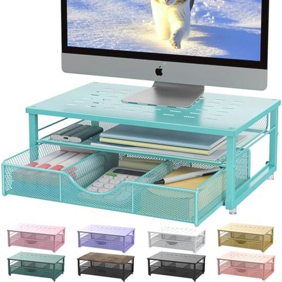 YaGee Onder Desk Device Cable Management Tray, Zelfklevende apparatuur Cord Organizers voor Staande Bureau, Werkstation, Gaming Battlestations, Bureau Rack voor Kantoor, School en Thuis, Zwart