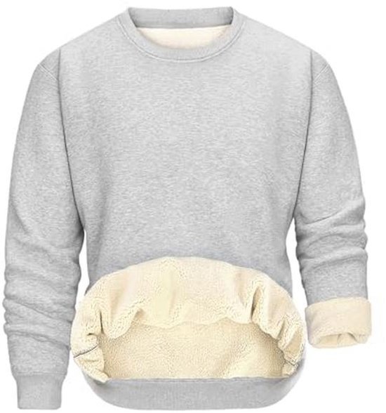 Heren Fleece Sweatshirt, Lange Mouw, Casual, Crew Neck, Winter Sport Kleding