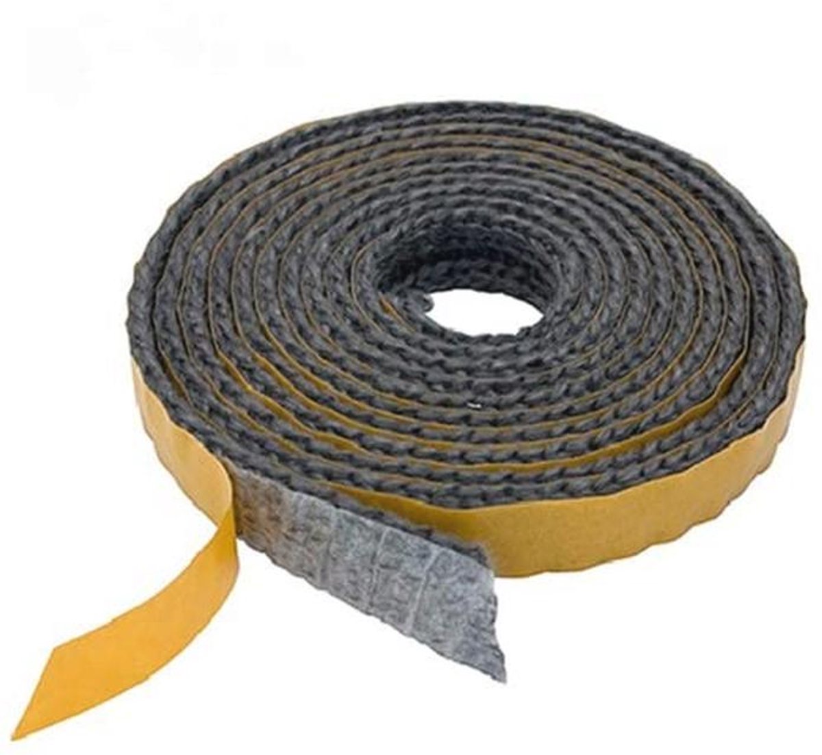 Zelfklevende glazen afdichting voor kachels - Zwart, 10mm breed, 2mm dik, 2m