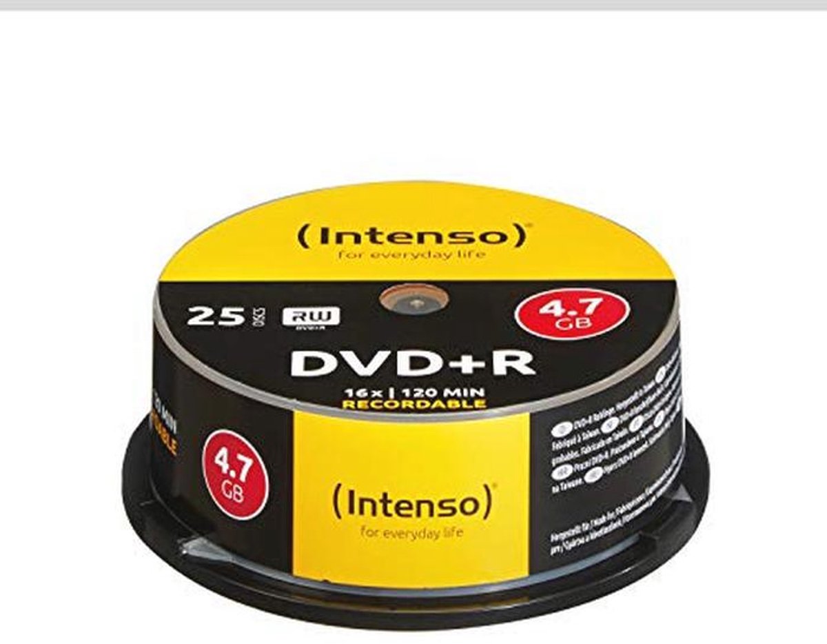 DVD+R blanco 4,7GB 1x-16x - 25 stuks