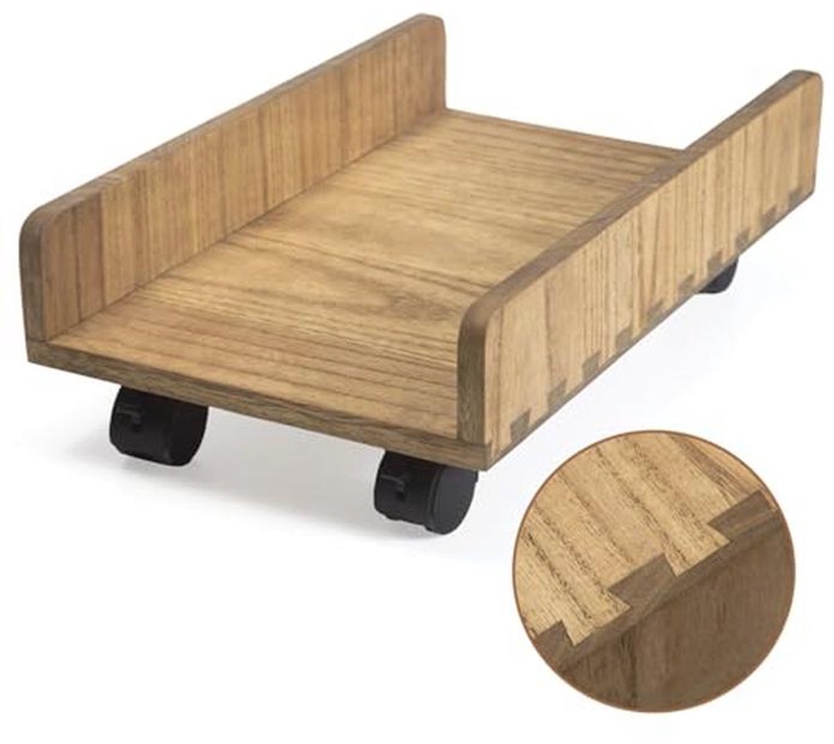 CPU Stand met 4 Stille Wielen voor ATX Computer Tower - Donkerbruin