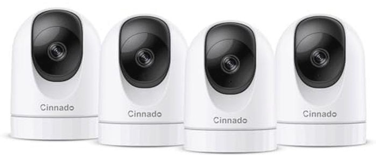 2K Home Security Camera Set - 360° Beweging Detectie met Tweeweg Audio en Cloud Opslag - 4 Stuks