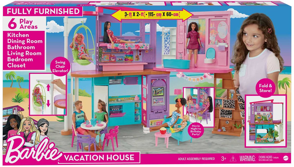 Barbie Malibu Huis - Barbie huis - 2 verdiepingen met barbie meubels — afbeelding 7