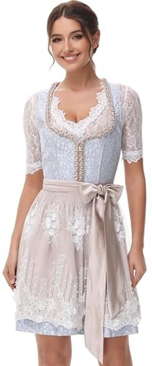 Elegante Midi Dirndl Kostuum Jurk voor Dames - Perfect voor Oktoberfest