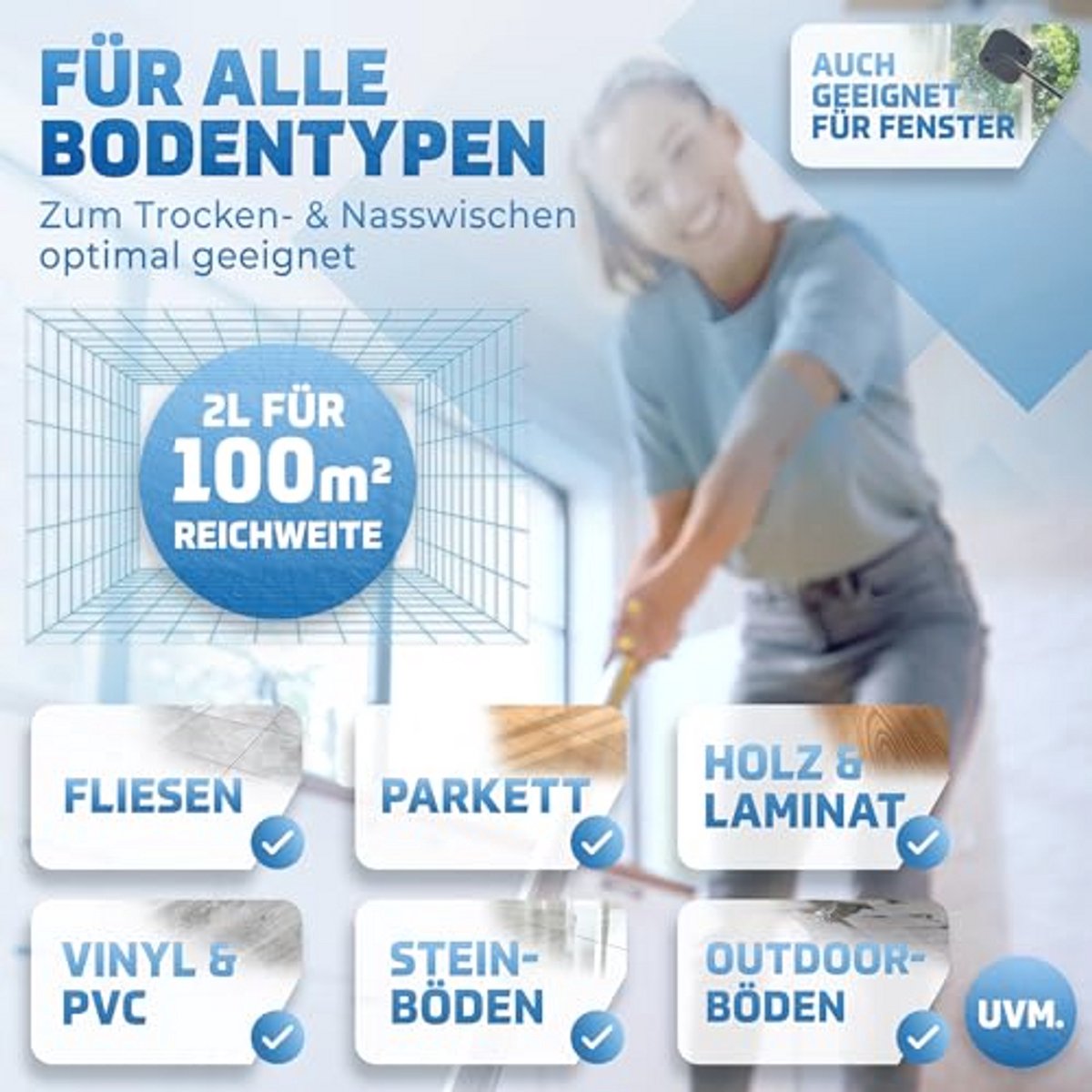 Microvezel reservepads voor dweilen - set van 2 voor alle vloeren met uitwringfunctie