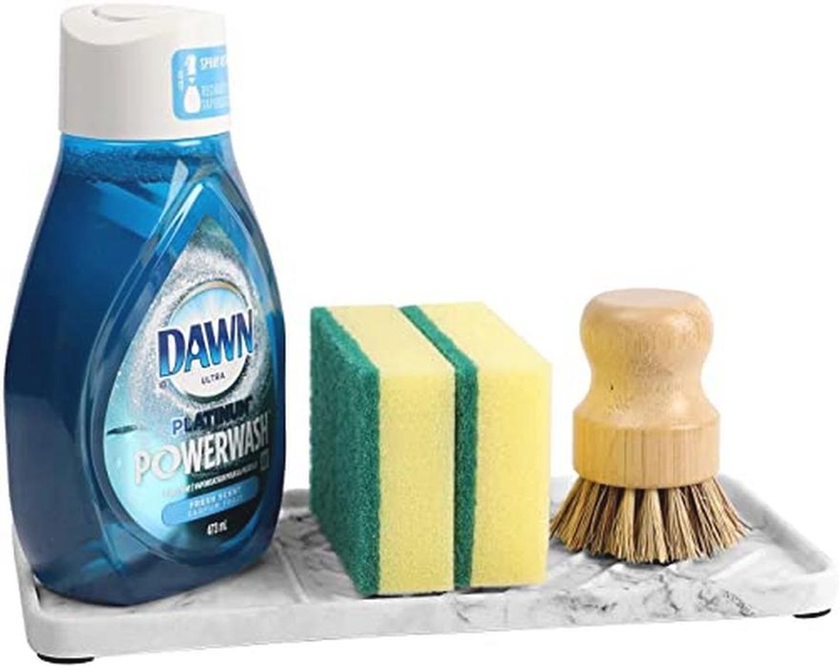 Multifunctionele Keuken Gootsteen Organizer - Marmer Look Badkamer Accessoires